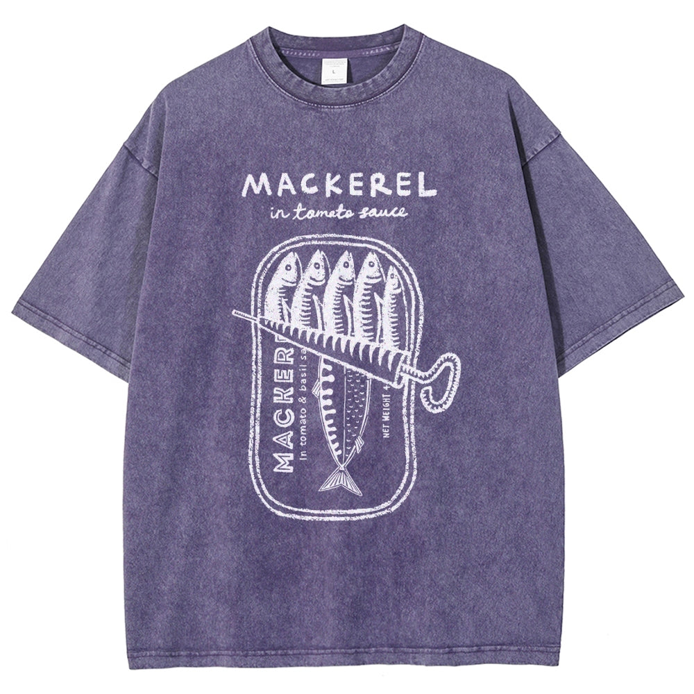 Mackerel In Tomato Sauce Washed T-Shirt