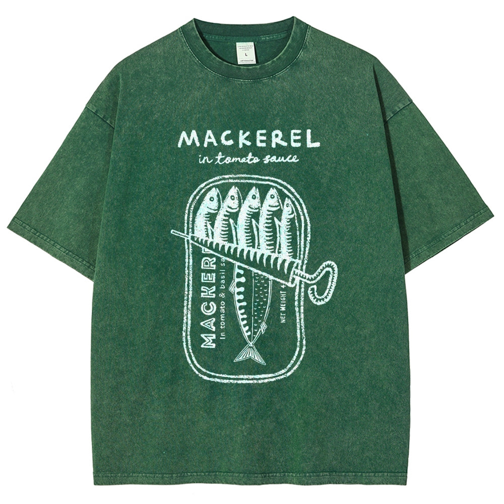 Mackerel In Tomato Sauce Washed T-Shirt