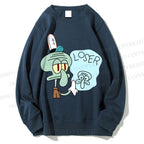 Unisex Squidward Tentacles Loser Printed Sweatshirt