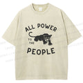 Unisex All Power To The People Printed Washed Tee