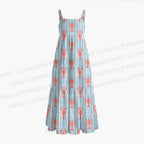 Striped And Red Lobster Printed Maxi Dresses