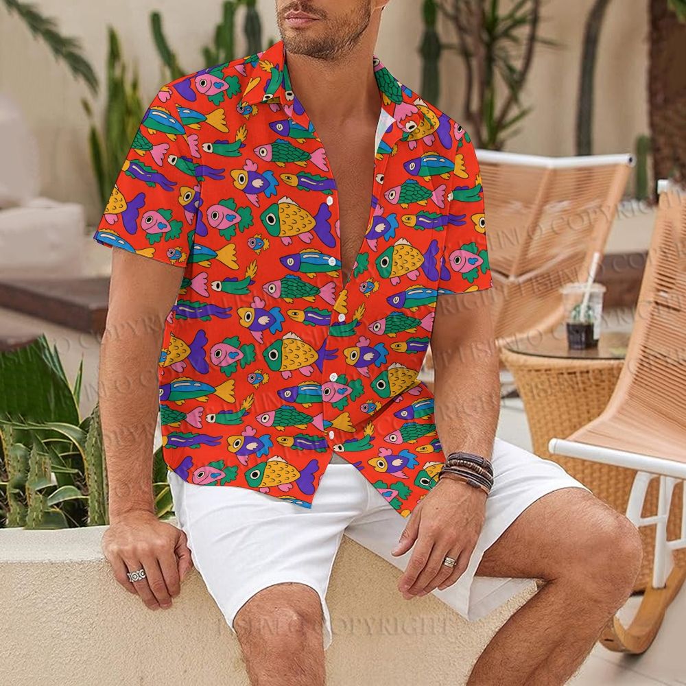 Colorful Sea Fish Hawaiian Shirt