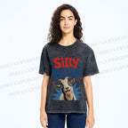 Unisex Silly Billy Printed Washed Tee