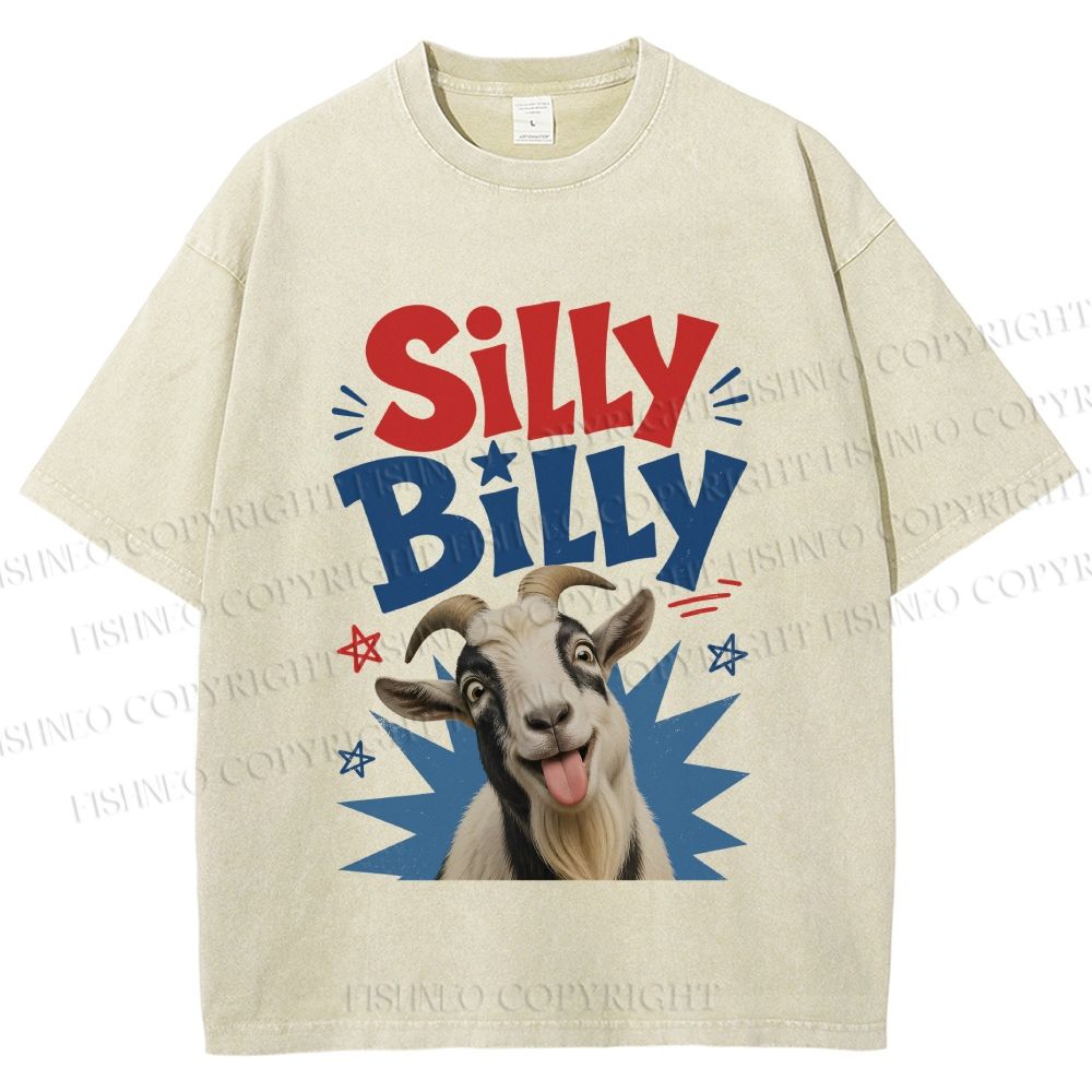 Unisex Silly Billy Printed Washed Tee