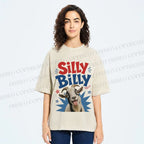 Unisex Silly Billy Printed Washed Tee