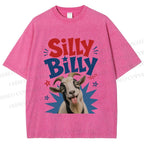 Unisex Silly Billy Printed Washed Tee