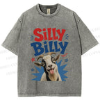 Unisex Silly Billy Printed Washed Tee