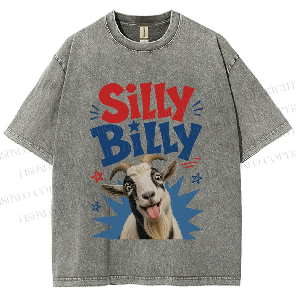 Unisex Silly Billy Printed Washed Tee