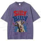 Unisex Silly Billy Printed Washed Tee
