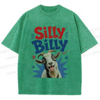 Unisex Silly Billy Printed Washed Tee