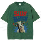 Unisex Silly Billy Printed Washed Tee
