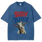 Unisex Silly Billy Printed Washed Tee