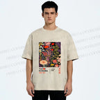 Unisex Yayoi Kusama Flower Printed Washed Tee