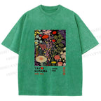 Unisex Yayoi Kusama Flower Printed Washed Tee