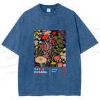 Unisex Yayoi Kusama Flower Printed Washed Tee