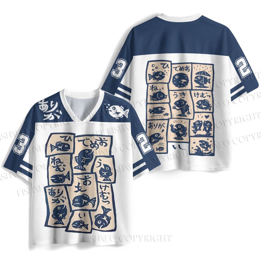 Japanese Fish Graffiti Jersey Shirts