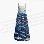 Fish in Wave Maxi Dresses