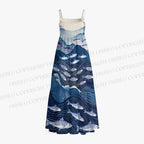 Fish in Wave Maxi Dresses