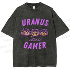 Unisex Gamer Girls Printed Washed Tee