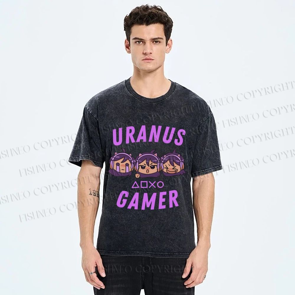 Unisex Gamer Girls Printed Washed Tee
