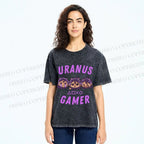 Unisex Gamer Girls Printed Washed Tee