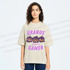 Unisex Gamer Girls Printed Washed Tee