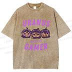 Unisex Gamer Girls Printed Washed Tee