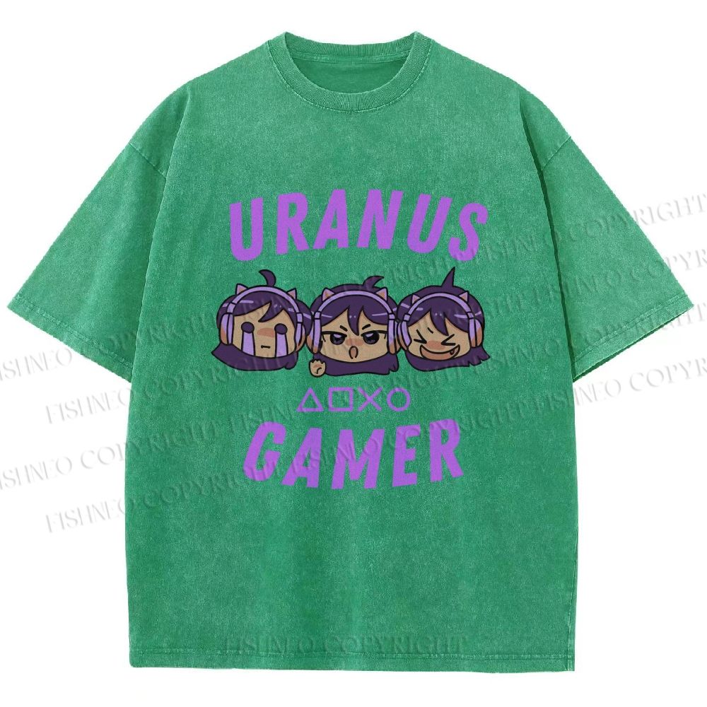 Unisex Gamer Girls Printed Washed Tee