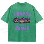 Unisex Gamer Girls Printed Washed Tee