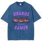 Unisex Gamer Girls Printed Washed Tee