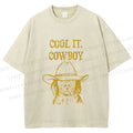 Unisex Cool it Cowboy Dog Printed Washed Tee