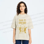 Unisex Cool it Cowboy Dog Printed Washed Tee