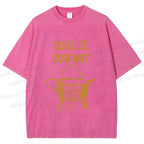 Unisex Cool it Cowboy Dog Printed Washed Tee