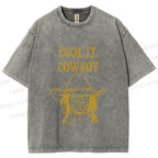 Unisex Cool it Cowboy Dog Printed Washed Tee