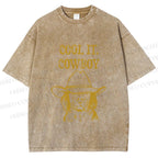 Unisex Cool it Cowboy Dog Printed Washed Tee