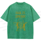 Unisex Cool it Cowboy Dog Printed Washed Tee