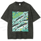 Unisex Sardine Fish in Net Printed Washed Tee