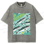 Unisex Sardine Fish in Net Printed Washed Tee