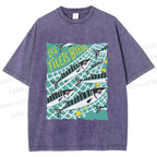 Unisex Sardine Fish in Net Printed Washed Tee
