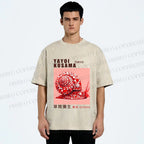 Unisex Yayoi Kusama Snails Printed Washed Tee