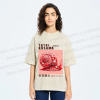 Unisex Yayoi Kusama Snails Printed Washed Tee