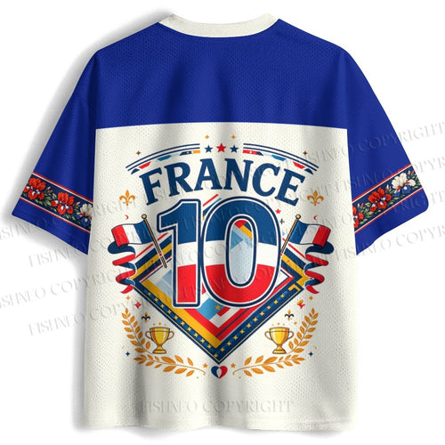 French Rooster Football Printed Jersey Shirts