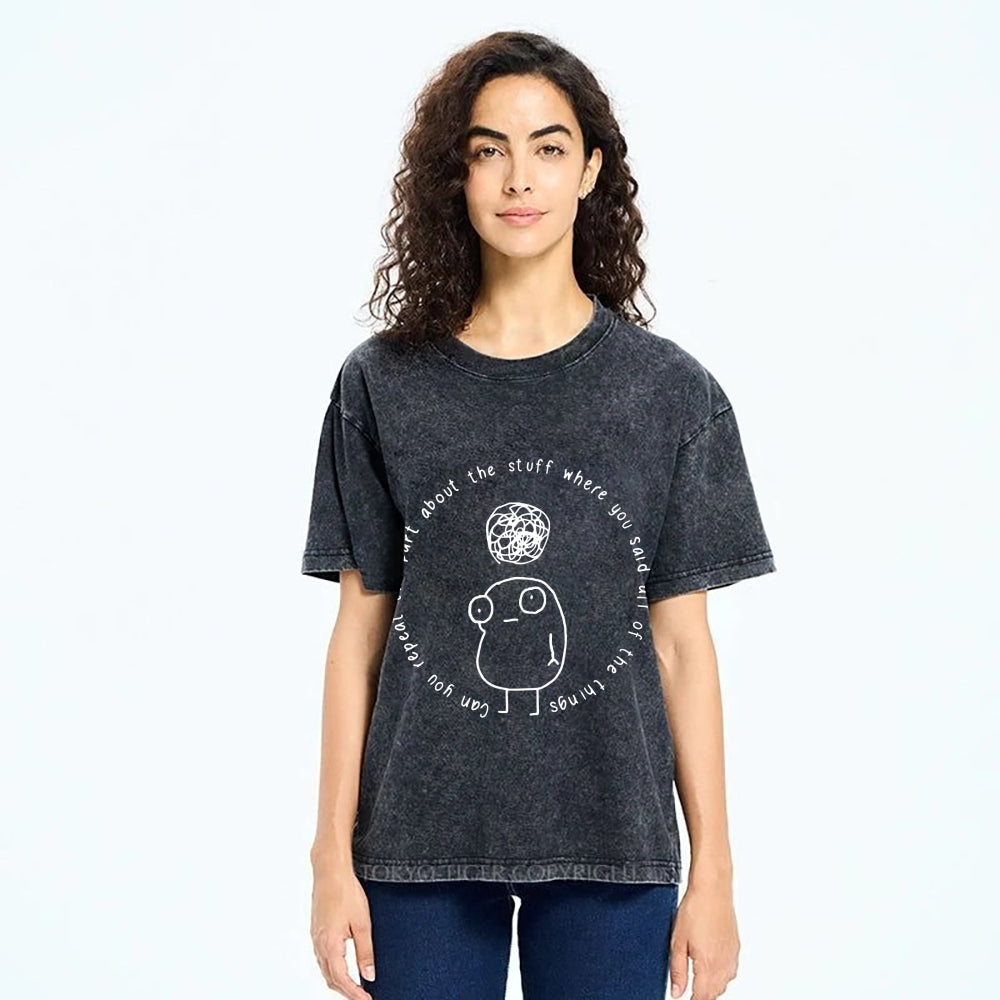 Unisex ADHD Humor Meme Vintage Washed T-shirt