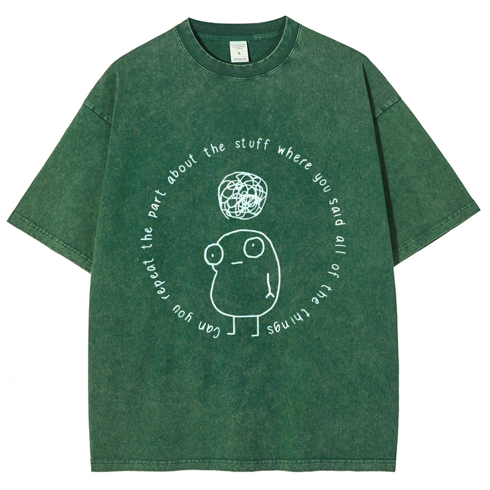 Unisex ADHD Humor Meme Vintage Washed T-shirt