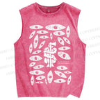 Unisex Crime And Punishment Printed Washed Tank Top