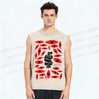 Unisex Crime And Punishment Printed Washed Tank Top