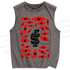 Unisex Crime And Punishment Printed Washed Tank Top