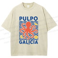 Unisex Spanish Octopus Printed Washed Tee