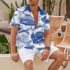 Blue Fish Hawaiian Shirt