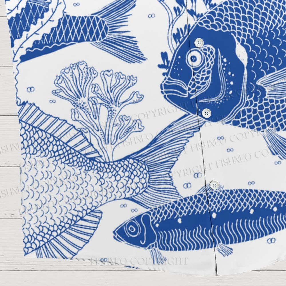 Blue Fish Hawaiian Shirt